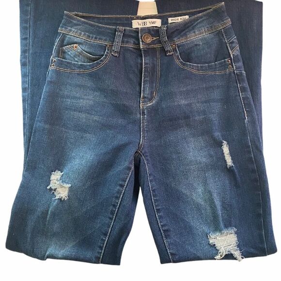 YMI High Rise Boot Cut Raw Hem Jeans Size 26 - Picture 2 of 14